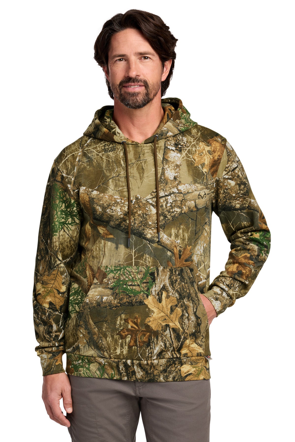 Custom logo Russell Outdoors™ Realtree® Pullover Hoodie RU400 in Realtree Edge