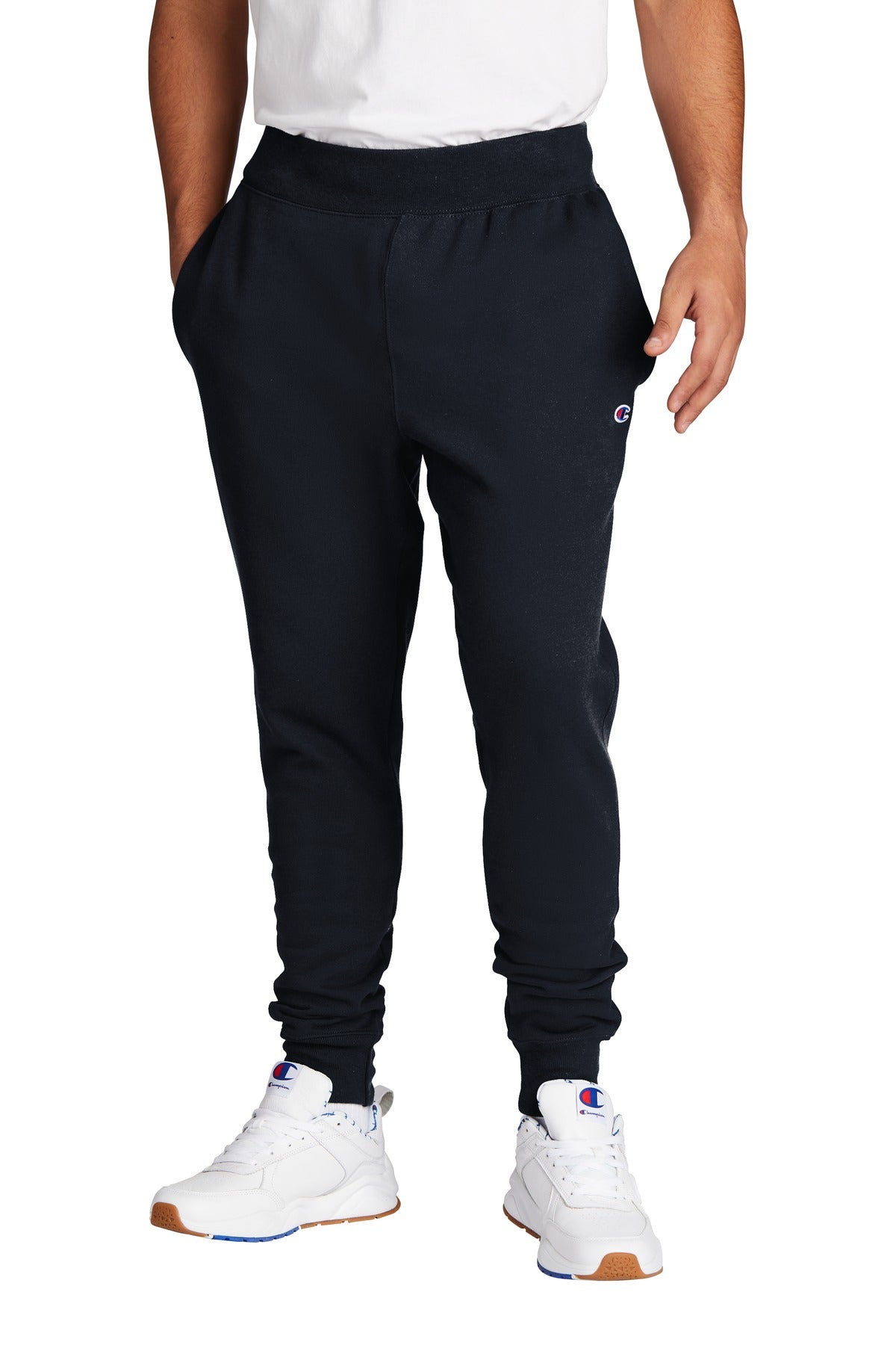 Custom logo Champion ® Reverse Weave ® Jogger RW25 in Navy