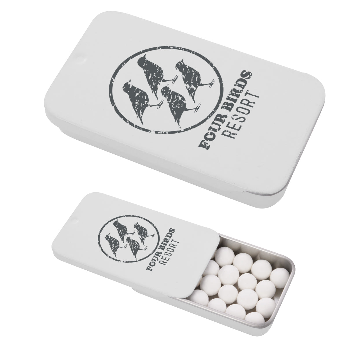 Custom logo Signature Peppermints In Slider Tin