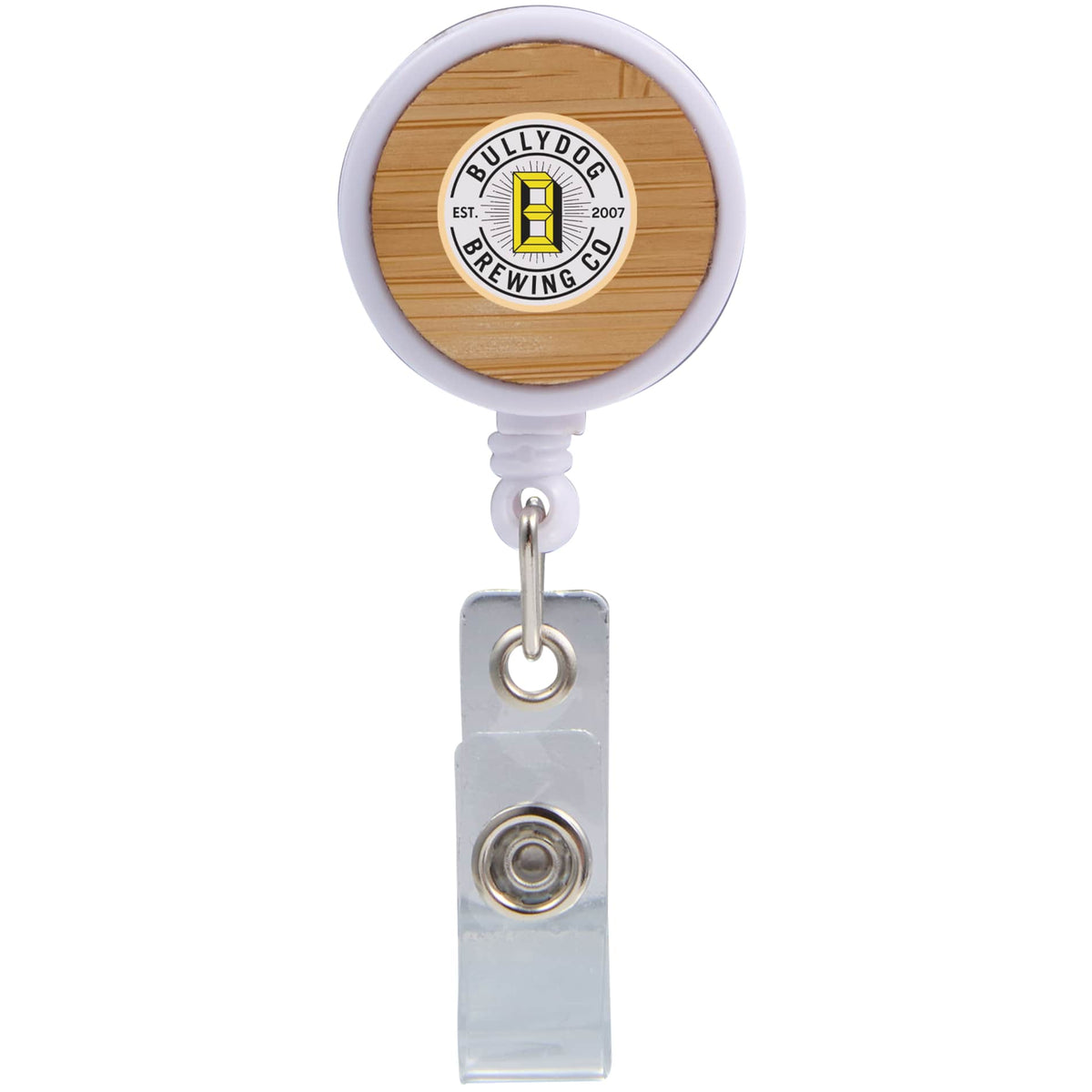 Custom logo Bamboo Badge Holder