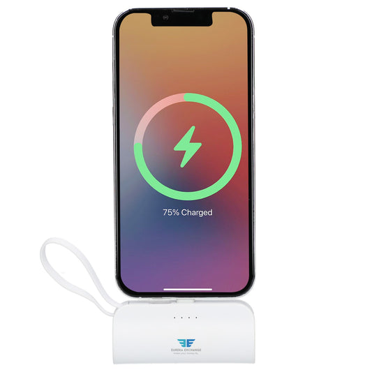 Custom logo Hue 5000 mAh Power Bank with Multi Tips