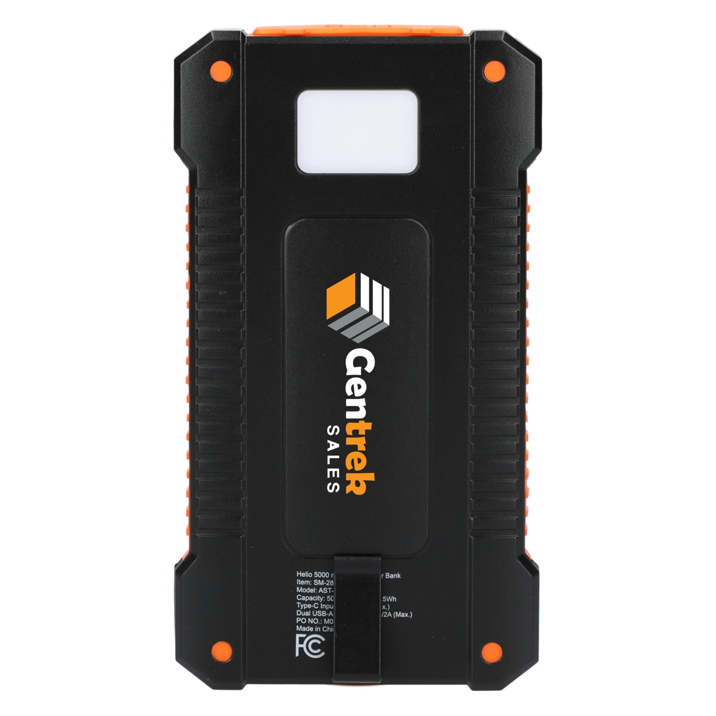 Custom logo Helio 5000 mAh Solar Power Bank