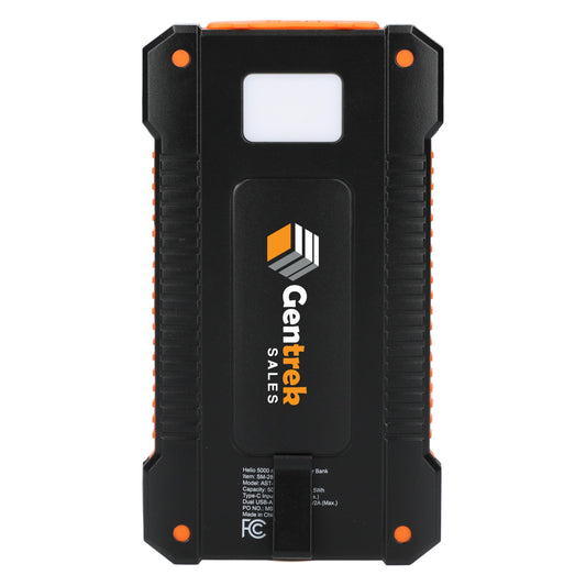 Custom logo Helio 5000 mAh Solar Power Bank