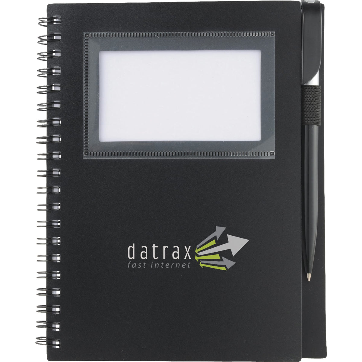 Custom logo FSC® Mix 5.5" x 7" Star Spiral Notebook with Pen