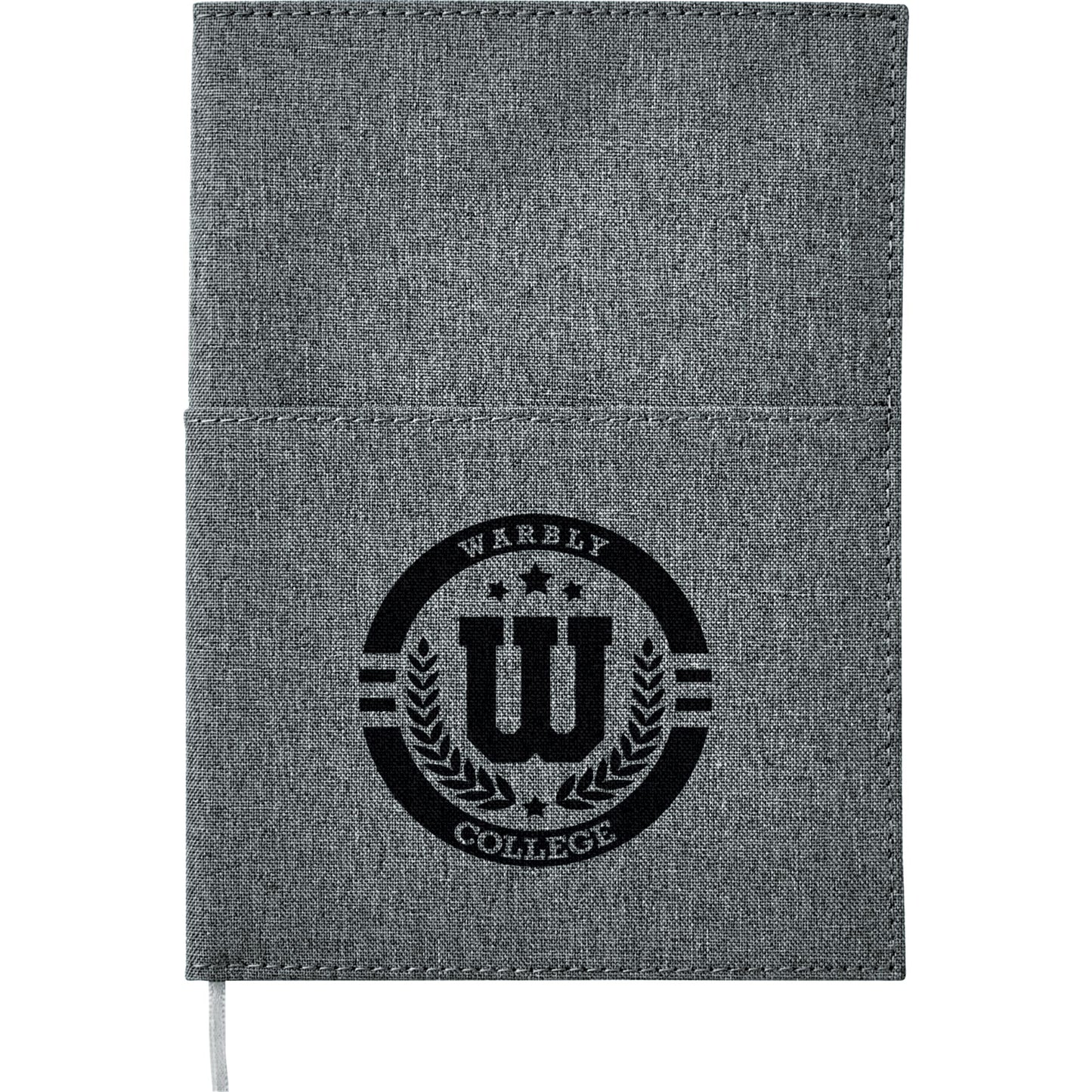 Custom logo FSC® Mix 5" x 7" Canvas Pocket Refillable Notebook