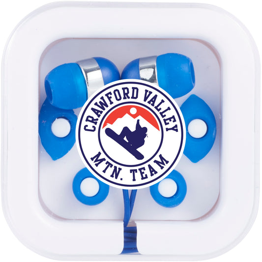 Custom logo Color Pop Earbuds w/ Microphone