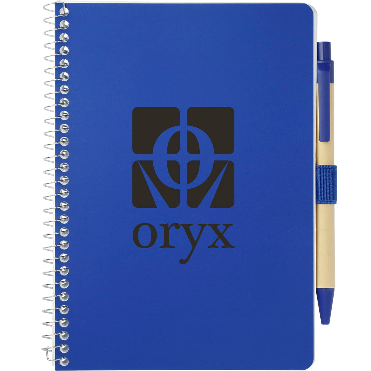 Custom logo FSC® Mix 5” x 7” Spiral Notebook with Pen