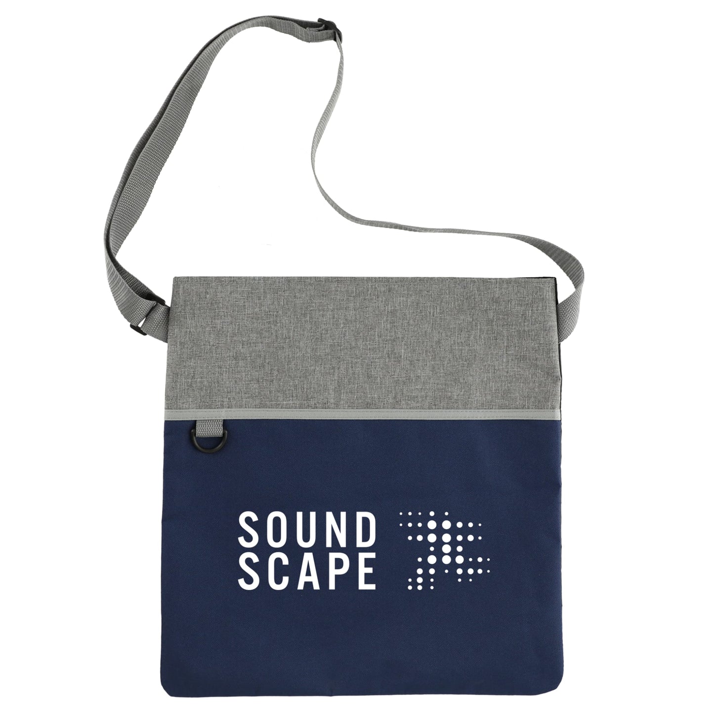Custom logo Double Heather RPET Crossbody Tote
