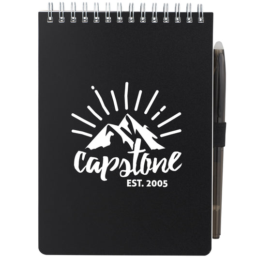 Custom logo 5” x 7” Mineral Stone Field Reporter Notebook w/Pe