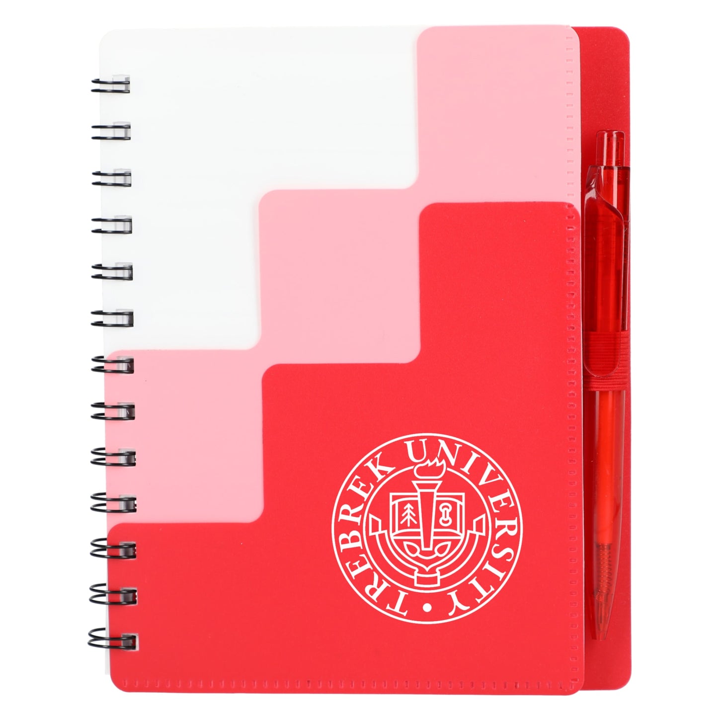 Custom logo 5" x 7" Recycled Pace Spiral Notebook w Pen
