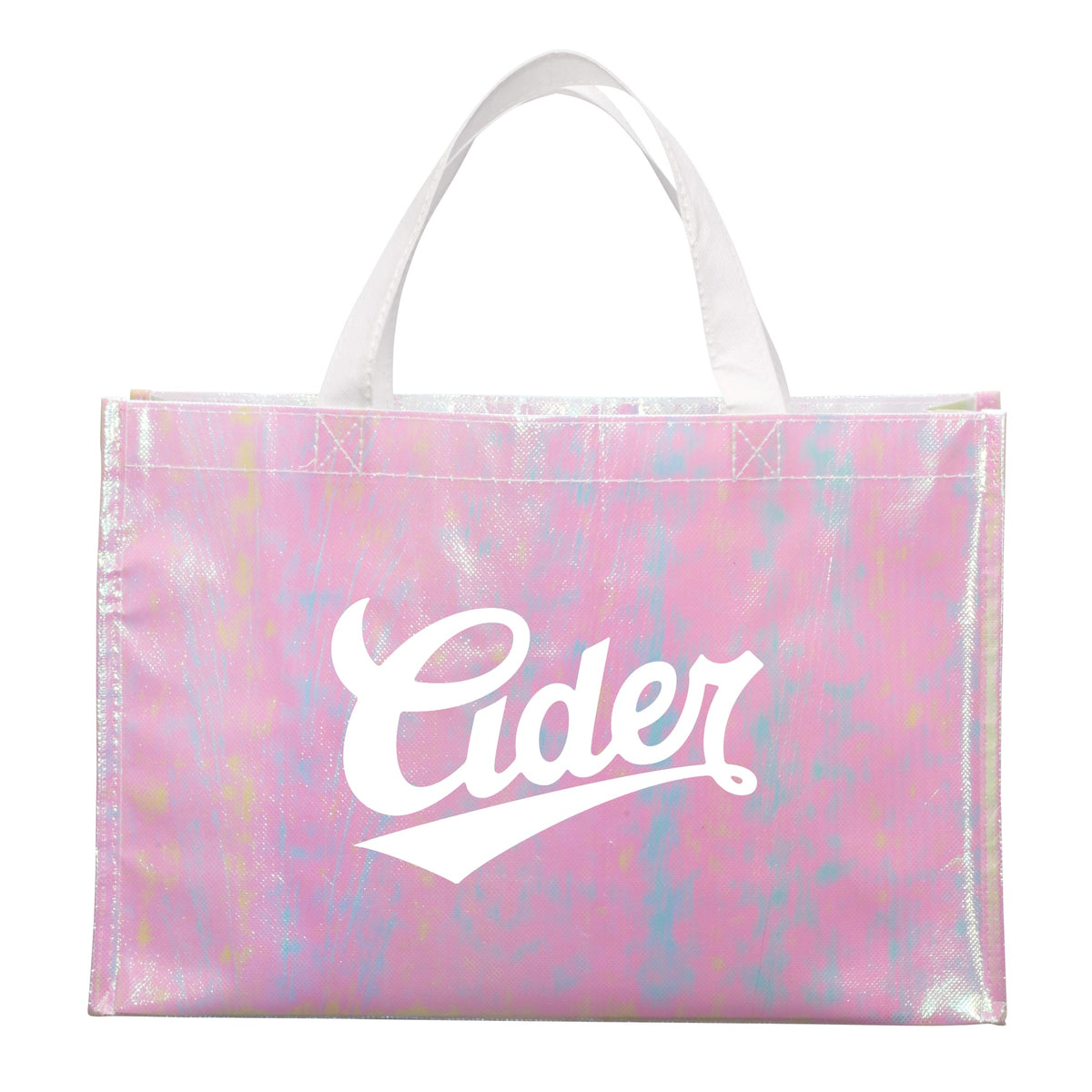 Custom logo Iridescent Non-Woven Shopper Tote