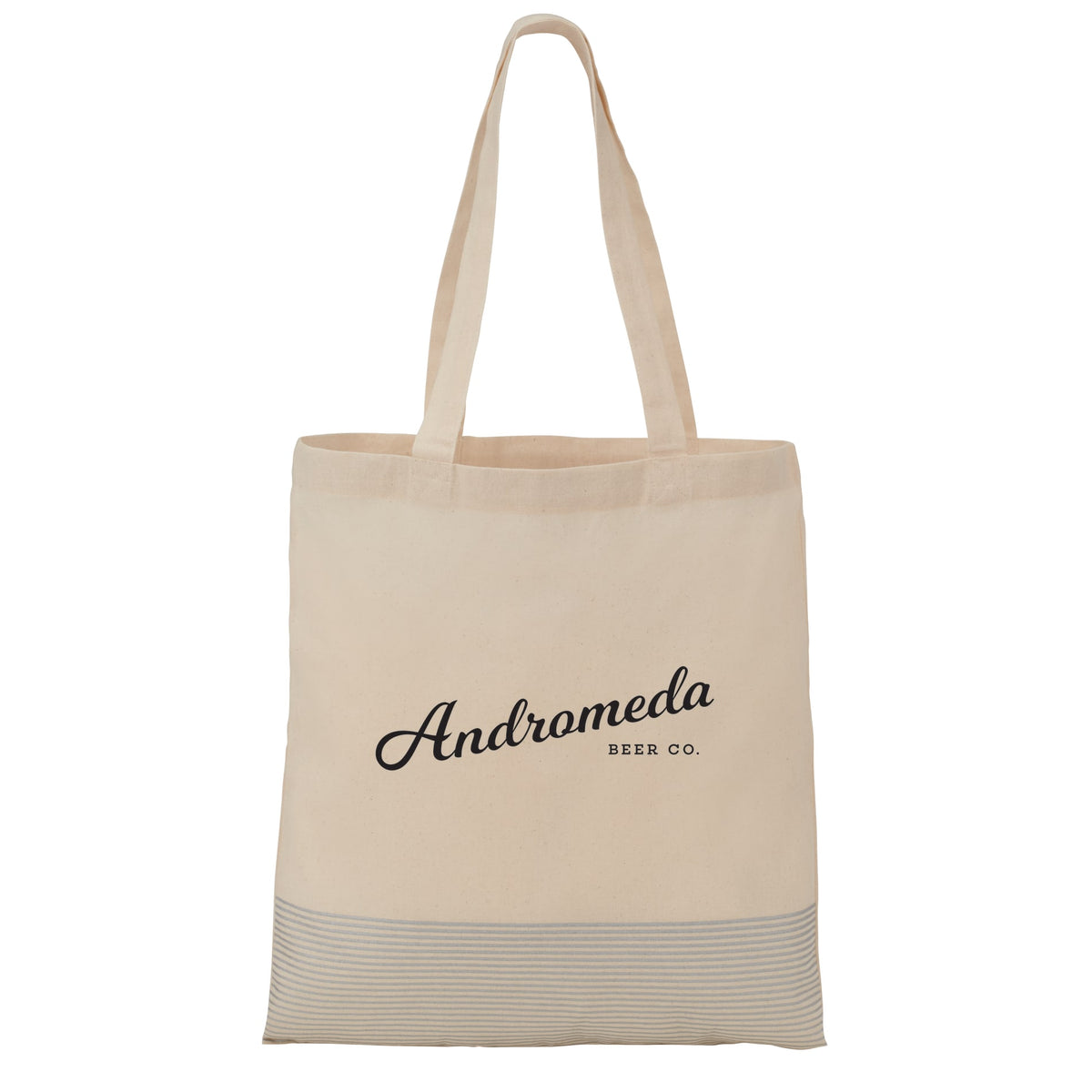 Custom logo Silver Line Cotton Convention Tote