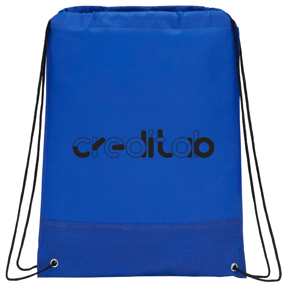 Custom logo Crossweave Heat Sealed Drawstring Bag