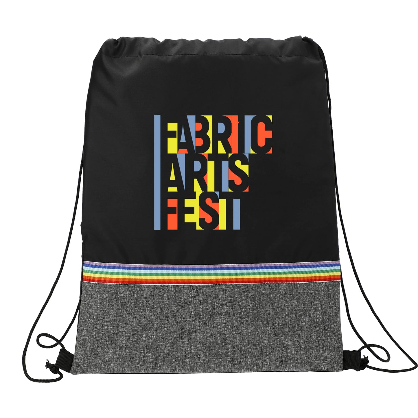 Custom logo Rainbow RPET Drawstring Bag