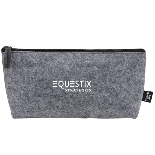 Custom logo THE GOODS™ Recycled Felt Zippered Pouch