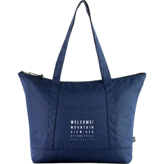Custom logo Vila Recycled Zippered Tote