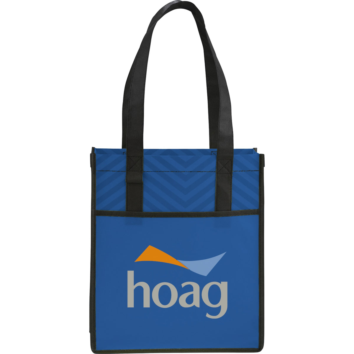 Custom logo Printed Chevron Non-Woven Shopper Tote