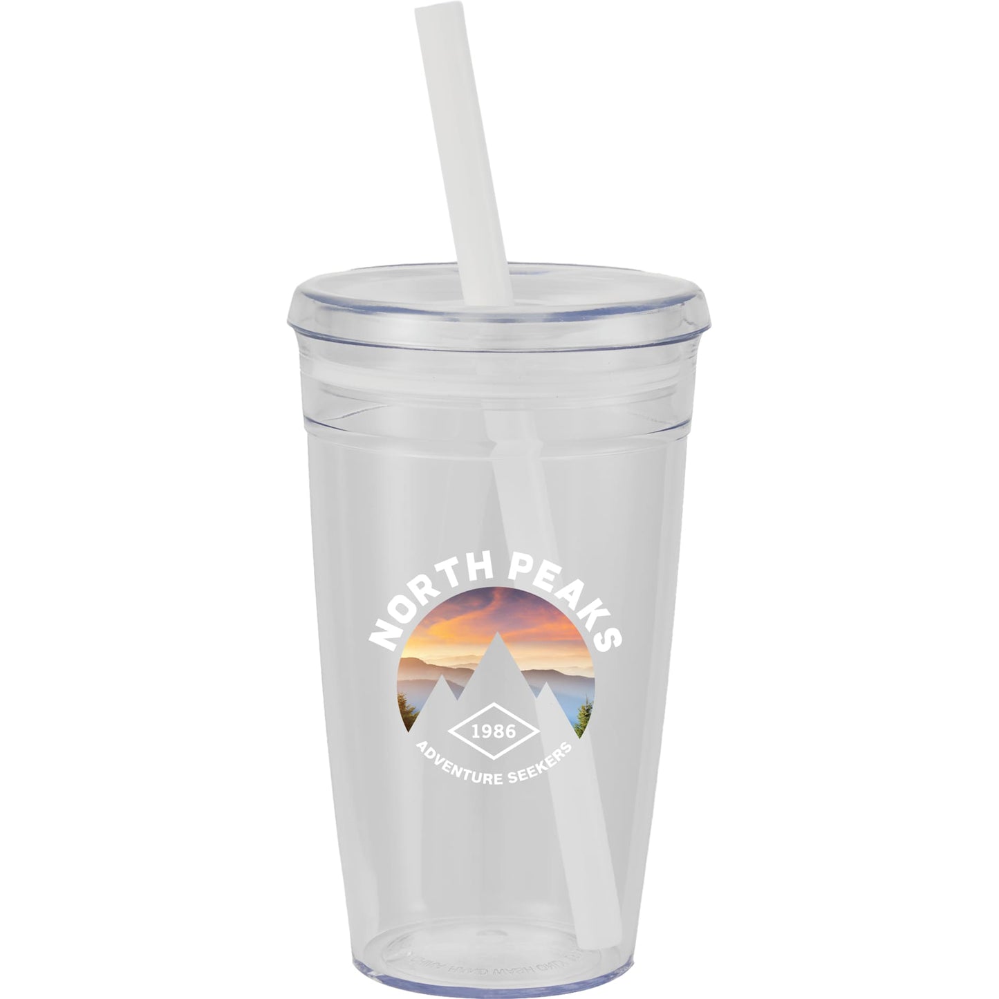 Anna Recycled Acrylic Tumbler w/ Straw 15oz