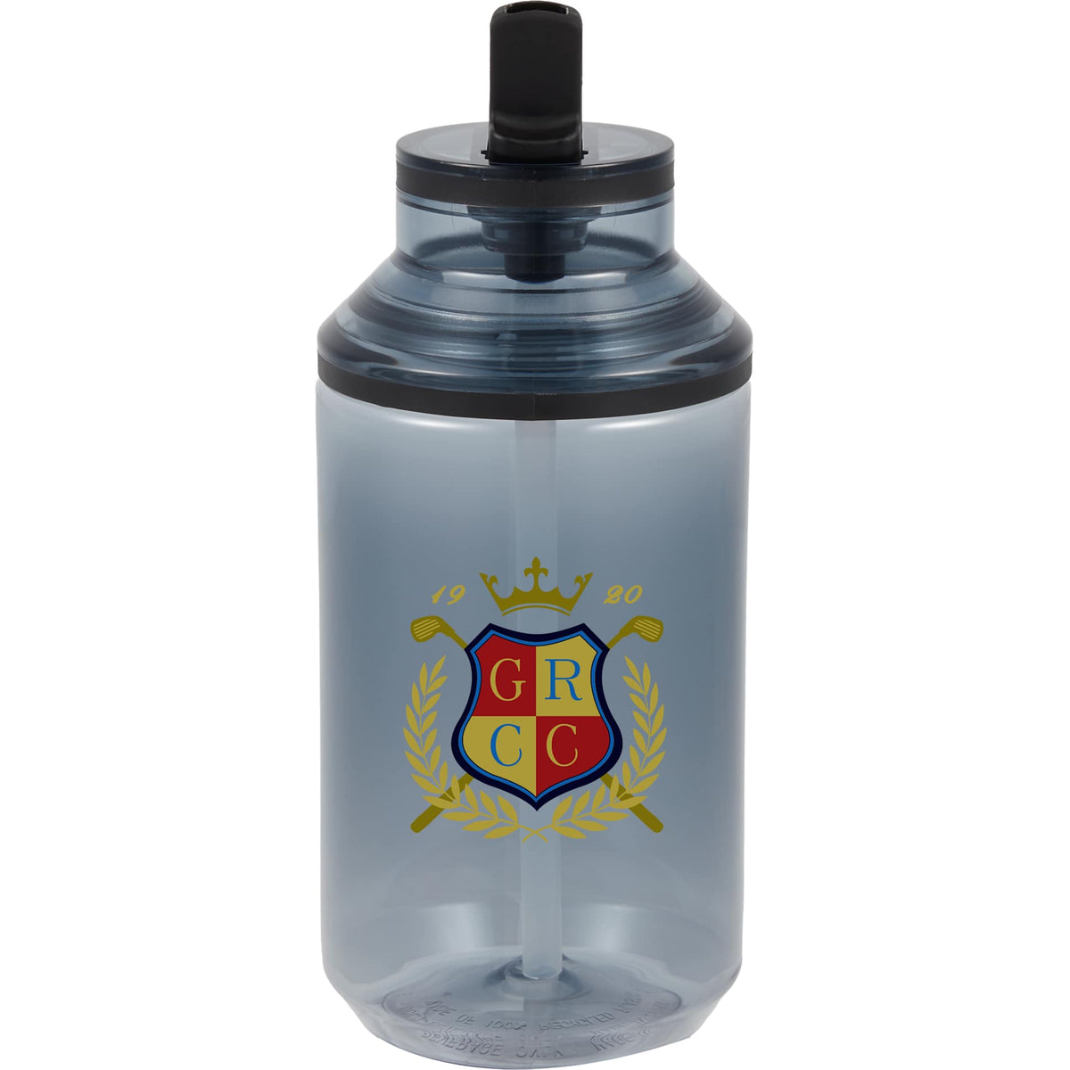 Custom logo Zach Recycled RPET Sports Bottle w/ Straw 22oz
