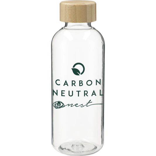 Custom logo Sona 22oz RPET Bottle w/ FSC® 100% Bamboo lid
