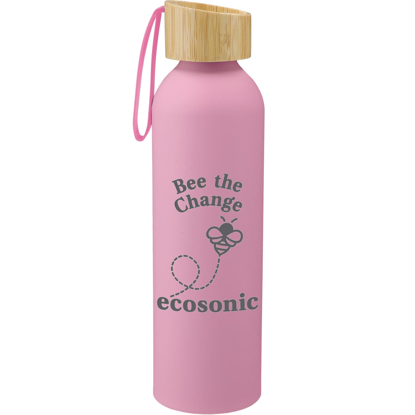 Custom logo Ryze Aluminum Bottle 22 oz w/ FSC® 100% Bamboo Lid