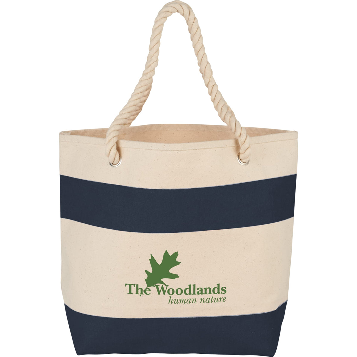Custom logo Rope Handle 16oz Cotton Canvas Tote