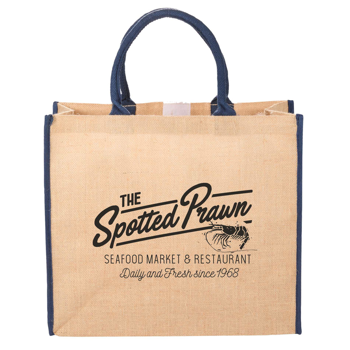 Custom logo Large Jute Tote
