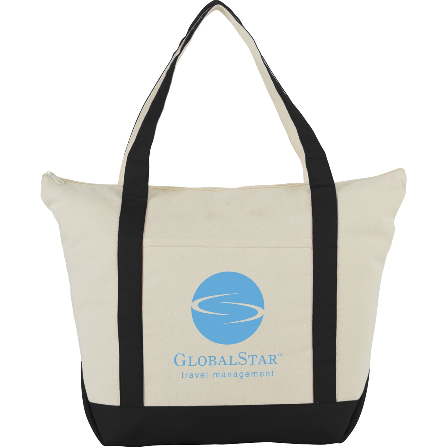 Custom logo Classic 12oz Cotton Canvas Zippered Boat Tote