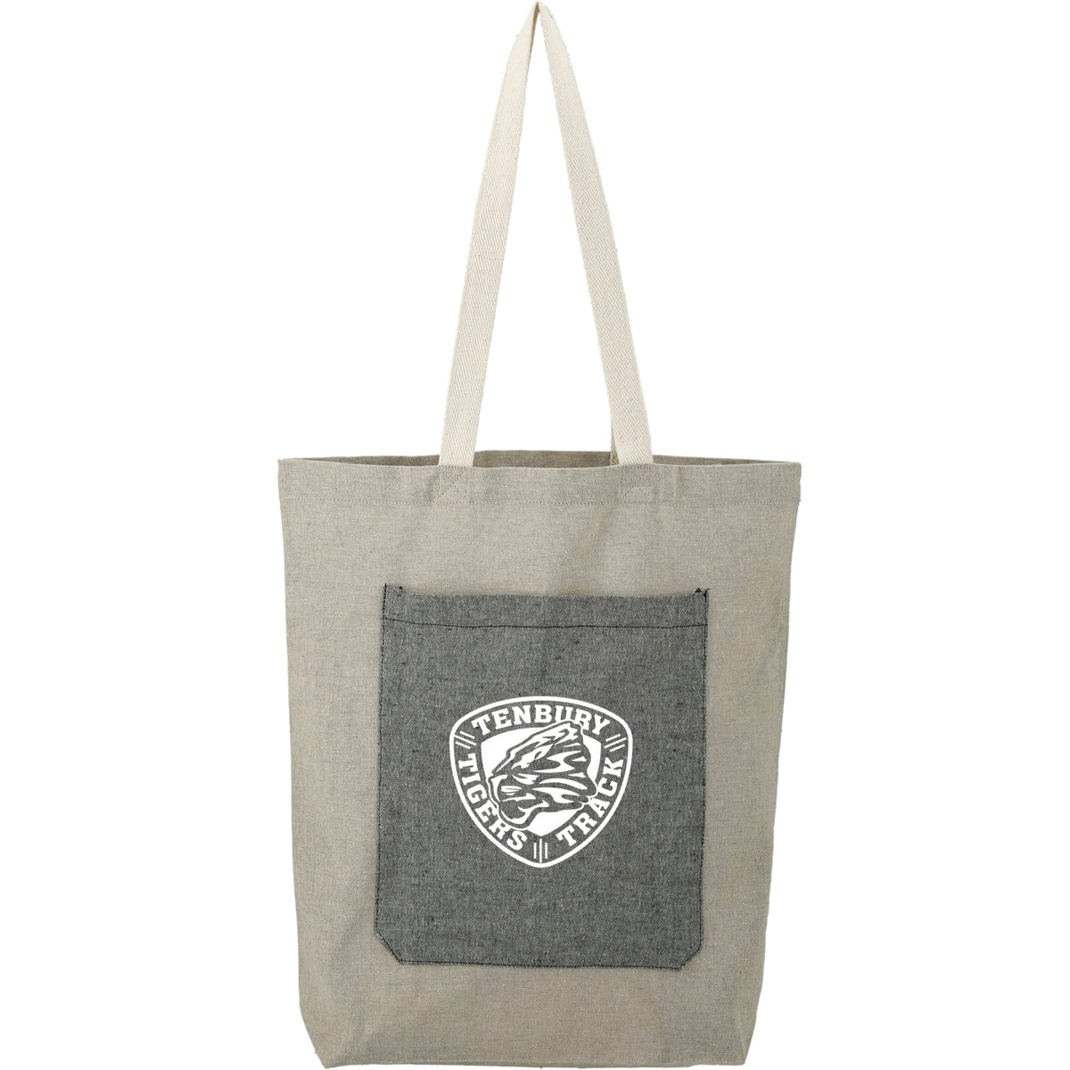 Custom logo Recycled Cotton Pocket Tote
