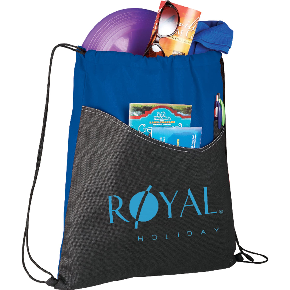 Custom logo Rivers Non-Woven Drawstring Bag