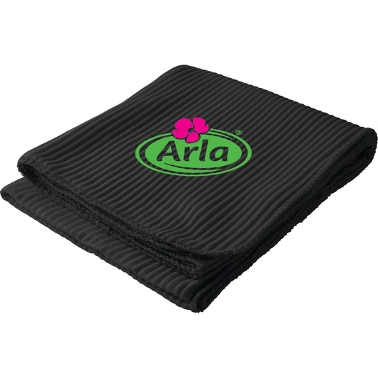 Custom logo Ribbed Fleece Blanket