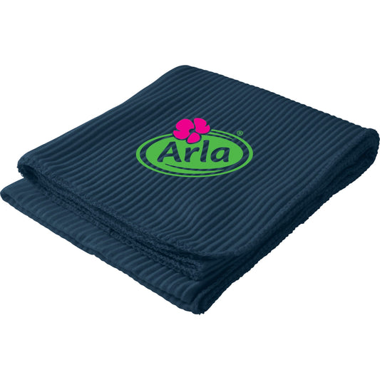 Custom logo Ribbed Fleece Blanket