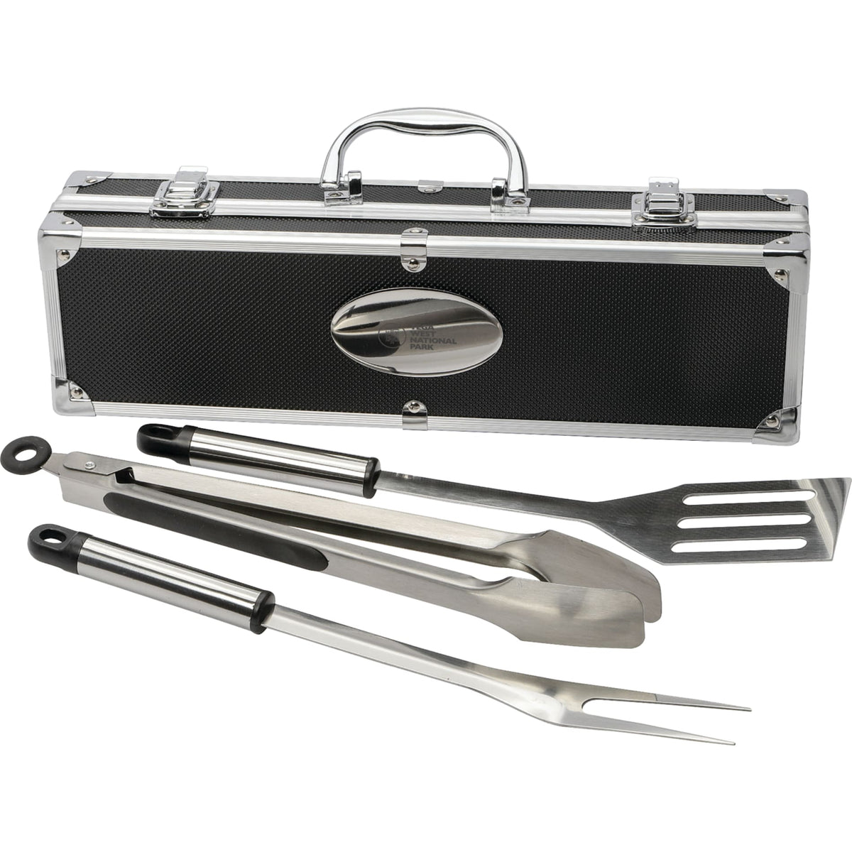 Custom logo 3 Piece BBQ set in Aluminum Case