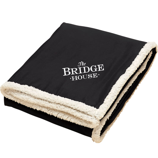 Custom logo Sherpa Blanket