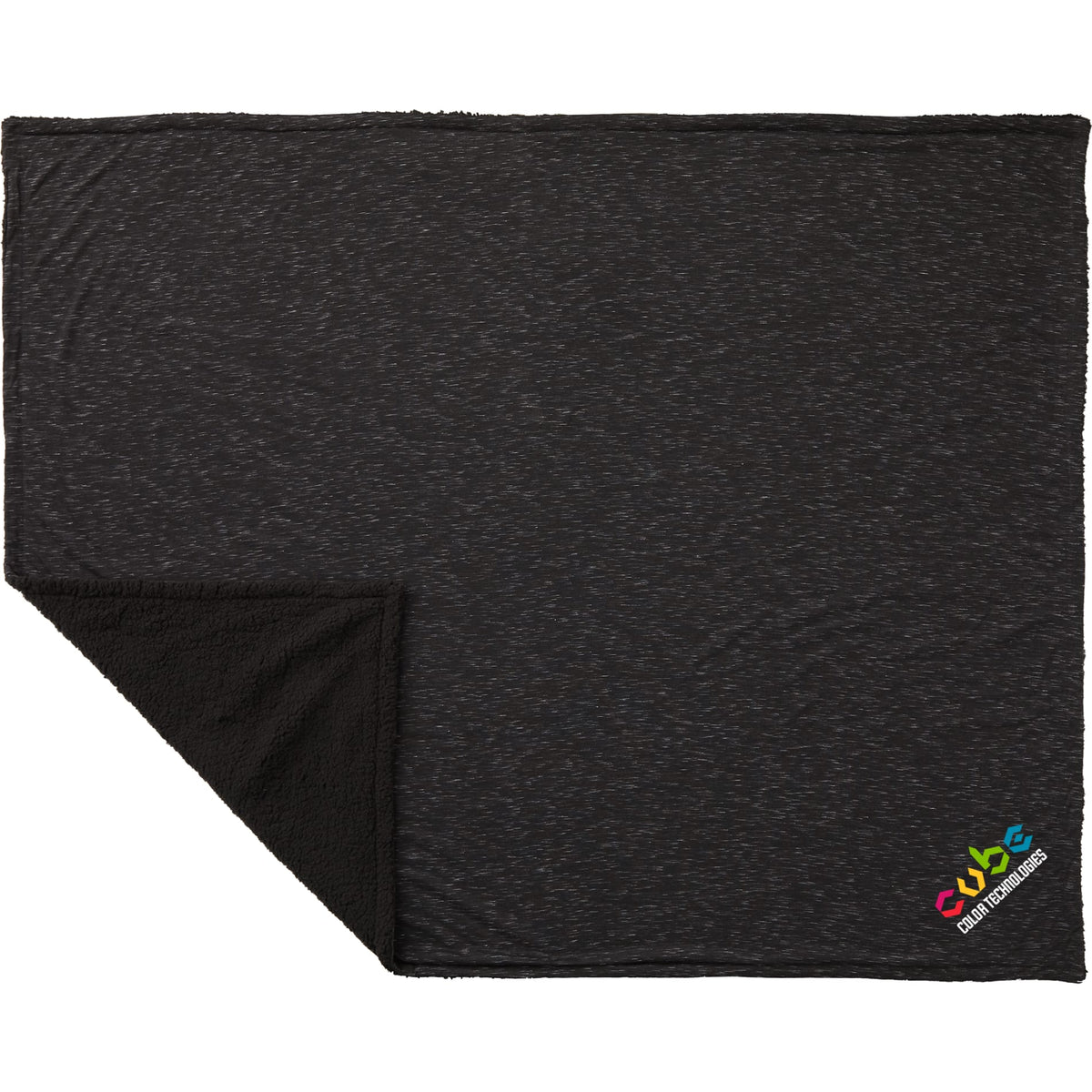 Custom logo Heathered Sherpa Blanket