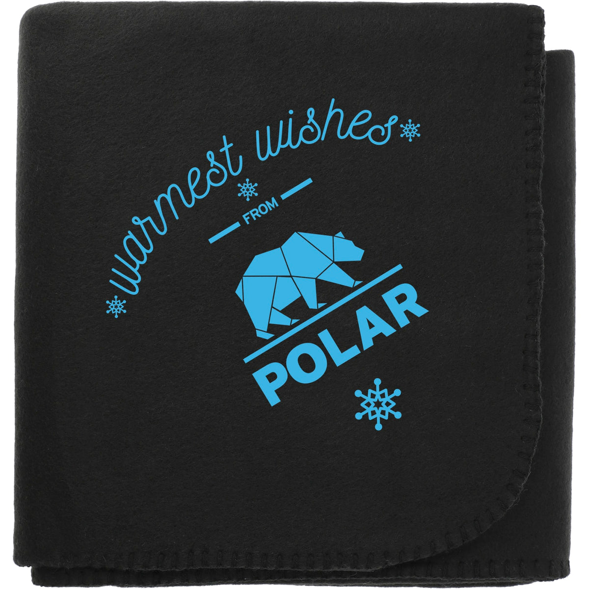 Custom logo 100% Recycled PET Fleece Blanket