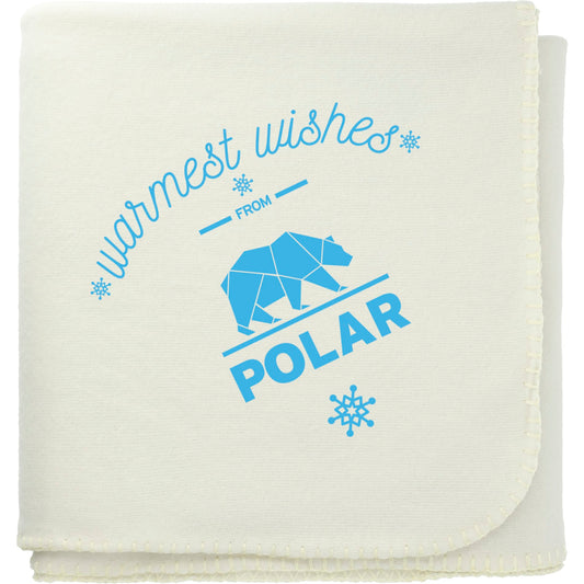 Custom logo 100% Recycled PET Fleece Blanket
