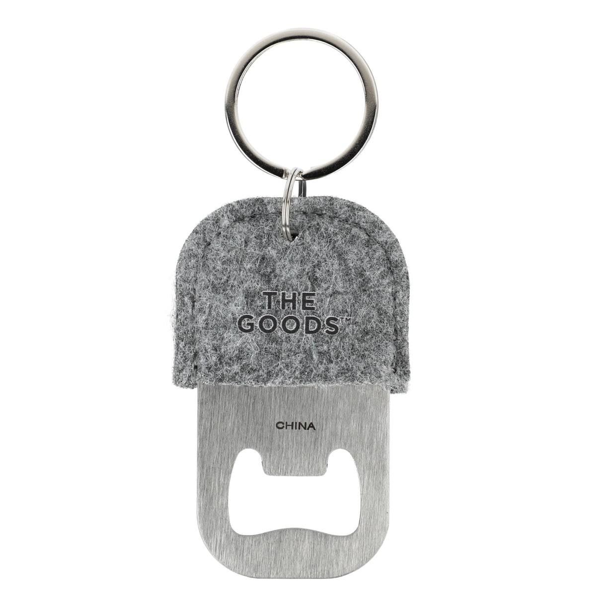 Custom logo THE GOODS™ Recycled Felt Bottle Opener