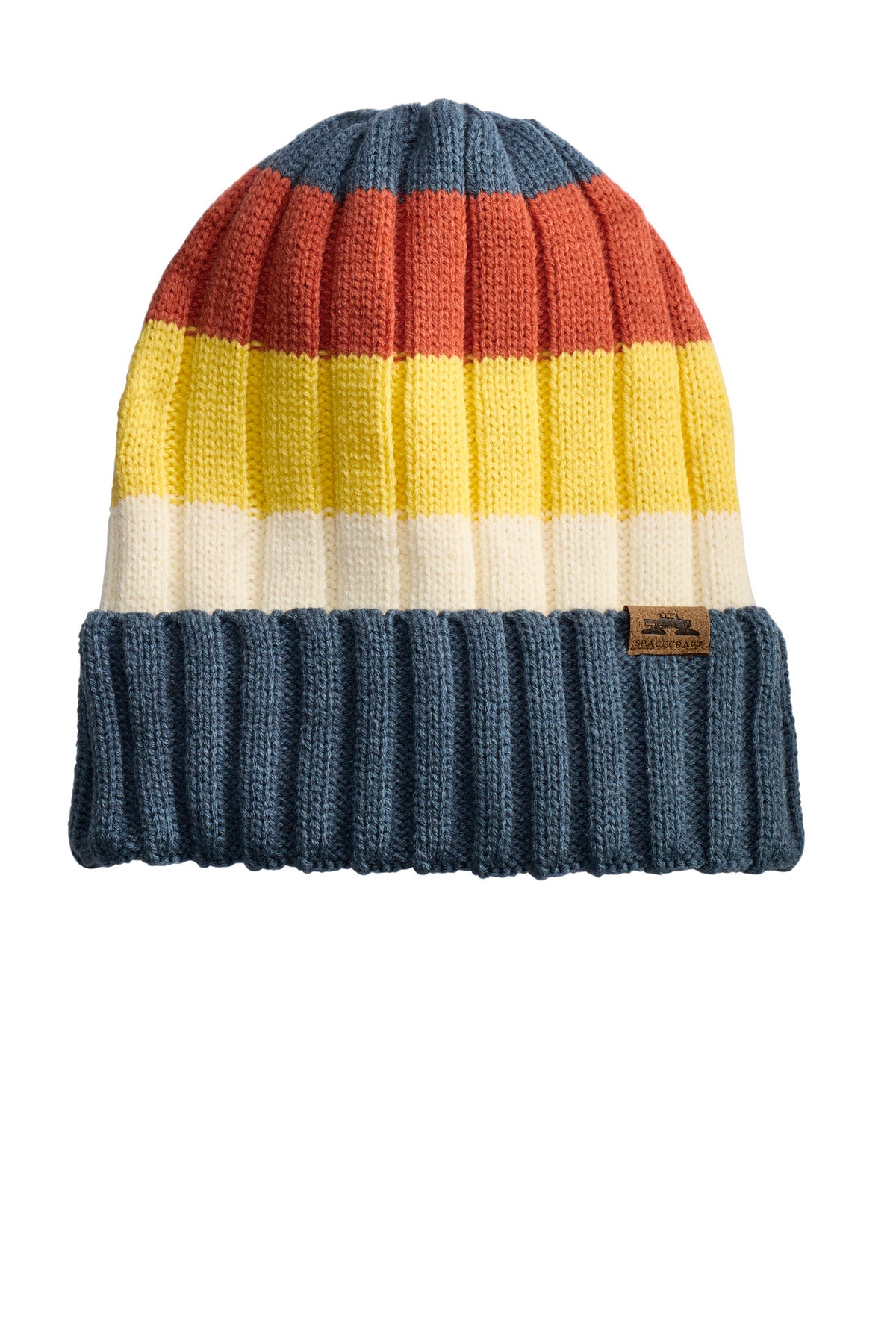 Custom logo LIMITED EDITION Spacecraft Throwback Beanie SPC10 in Blue Stripe