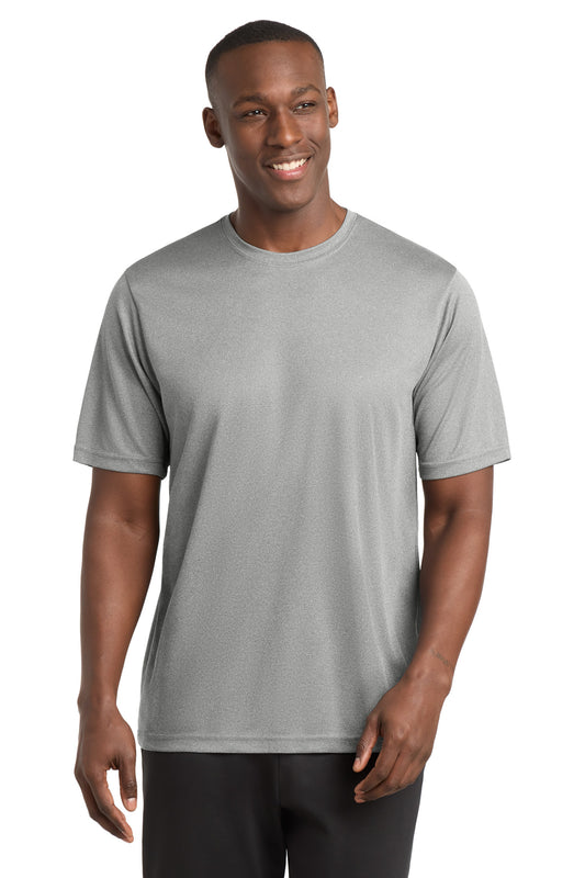 Custom logo Sport-Tek® PosiCharge® RacerMesh® Tee. ST340 in Grey Heather