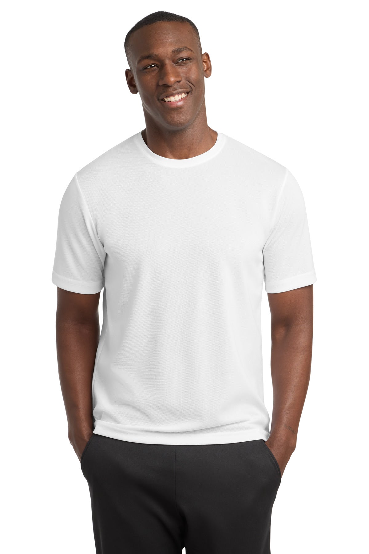 Custom logo Sport-Tek® PosiCharge® RacerMesh® Tee. ST340 in White