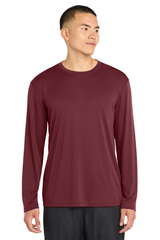 Custom logo Sport-Tek® Long Sleeve PosiCharge® Competitor™ Tee. ST350LS in Maroon