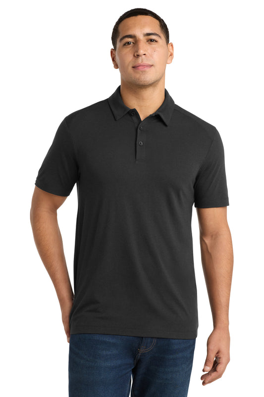 Custom logo Sport-Tek ® PosiCharge ® Tri-Blend Wicking Polo. ST405 in Black Triad Solid