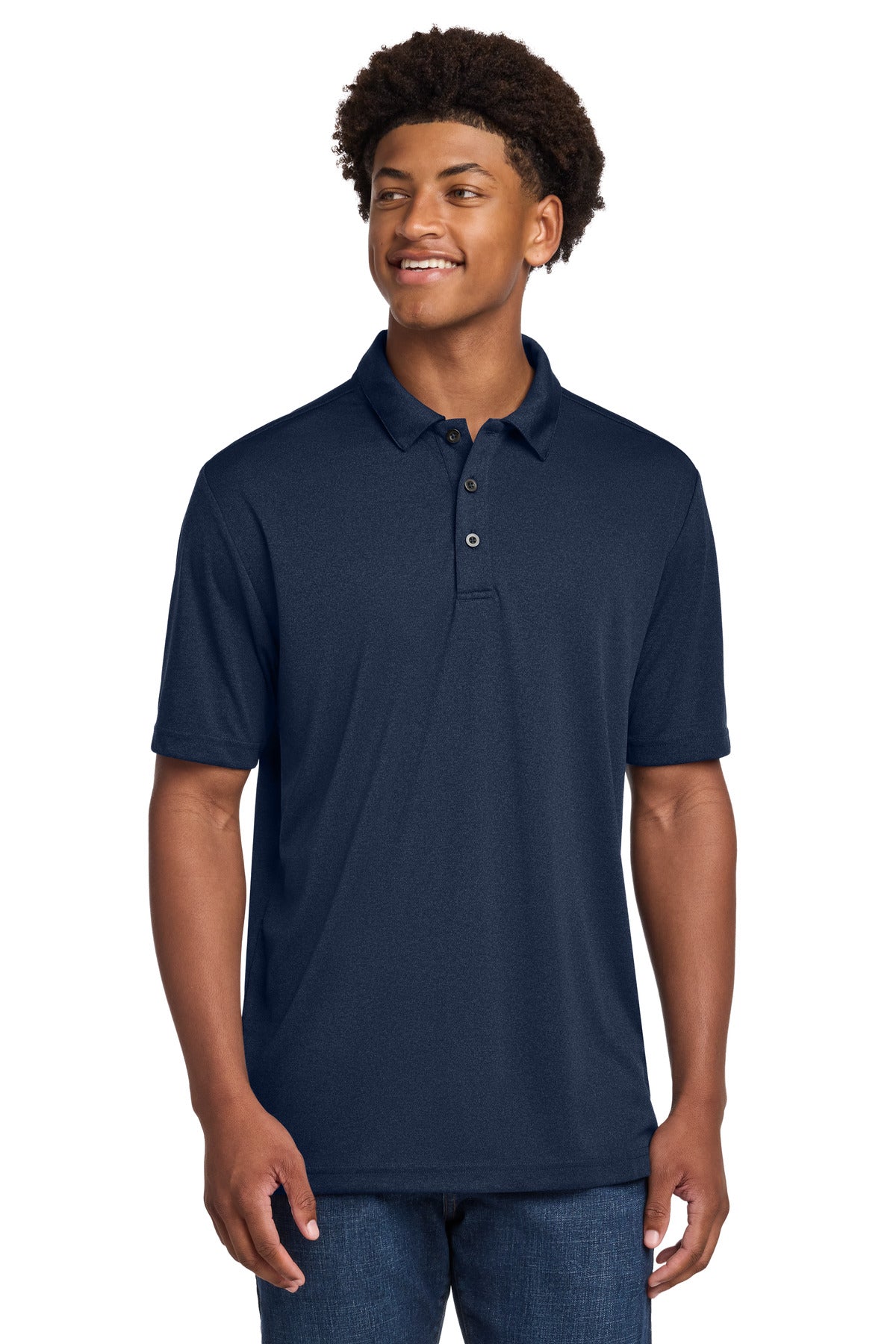 Custom logo Sport-Tek ® Endeavor Polo. ST467 in Dark Royal Heather
