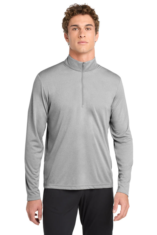 Custom logo Sport-Tek ® Endeavor 1/2-Zip Pullover. ST469 in Light Grey Heather