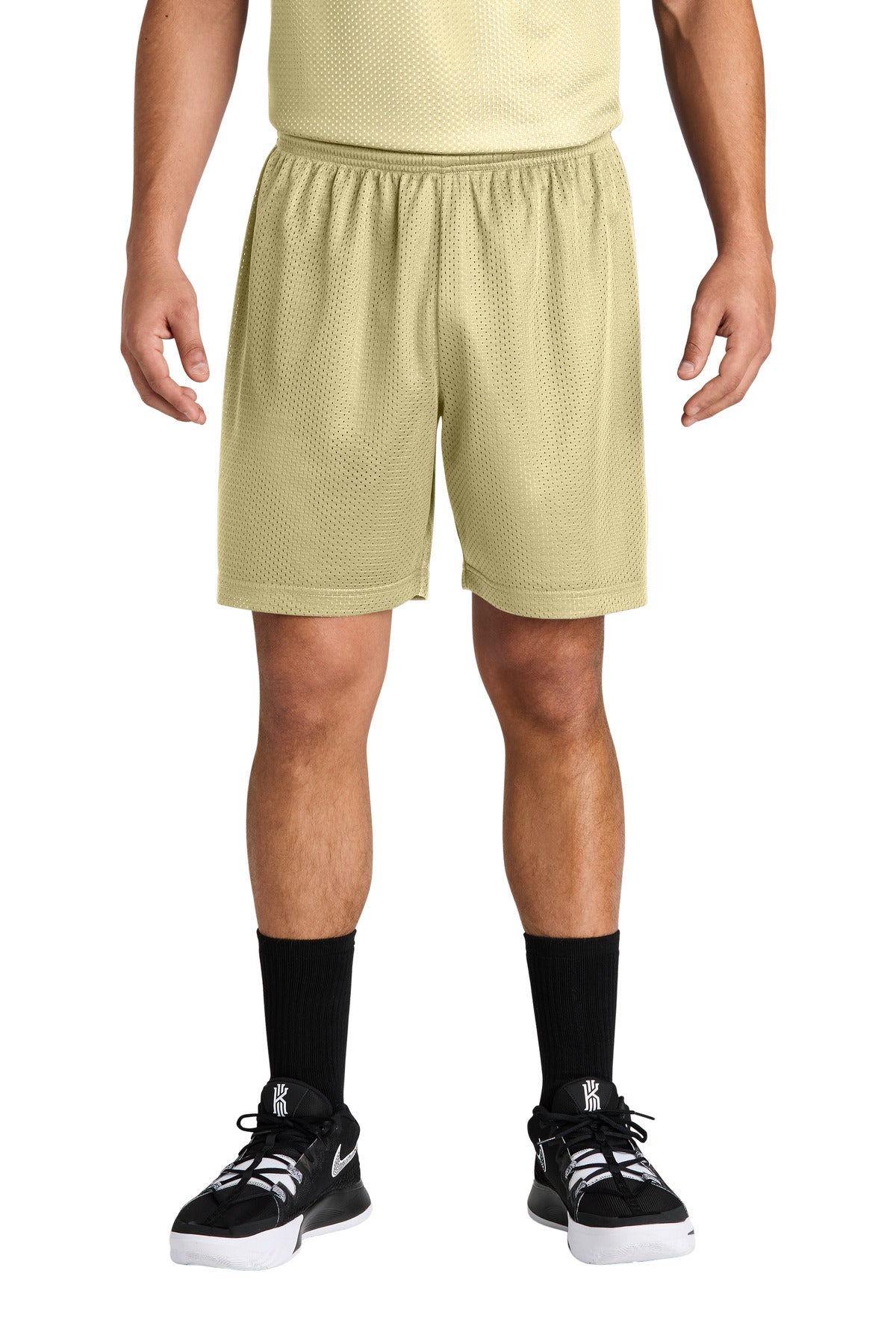 Custom logo Sport-Tek® PosiCharge® Mesh 7 Short ST5100 in Vegas Gold