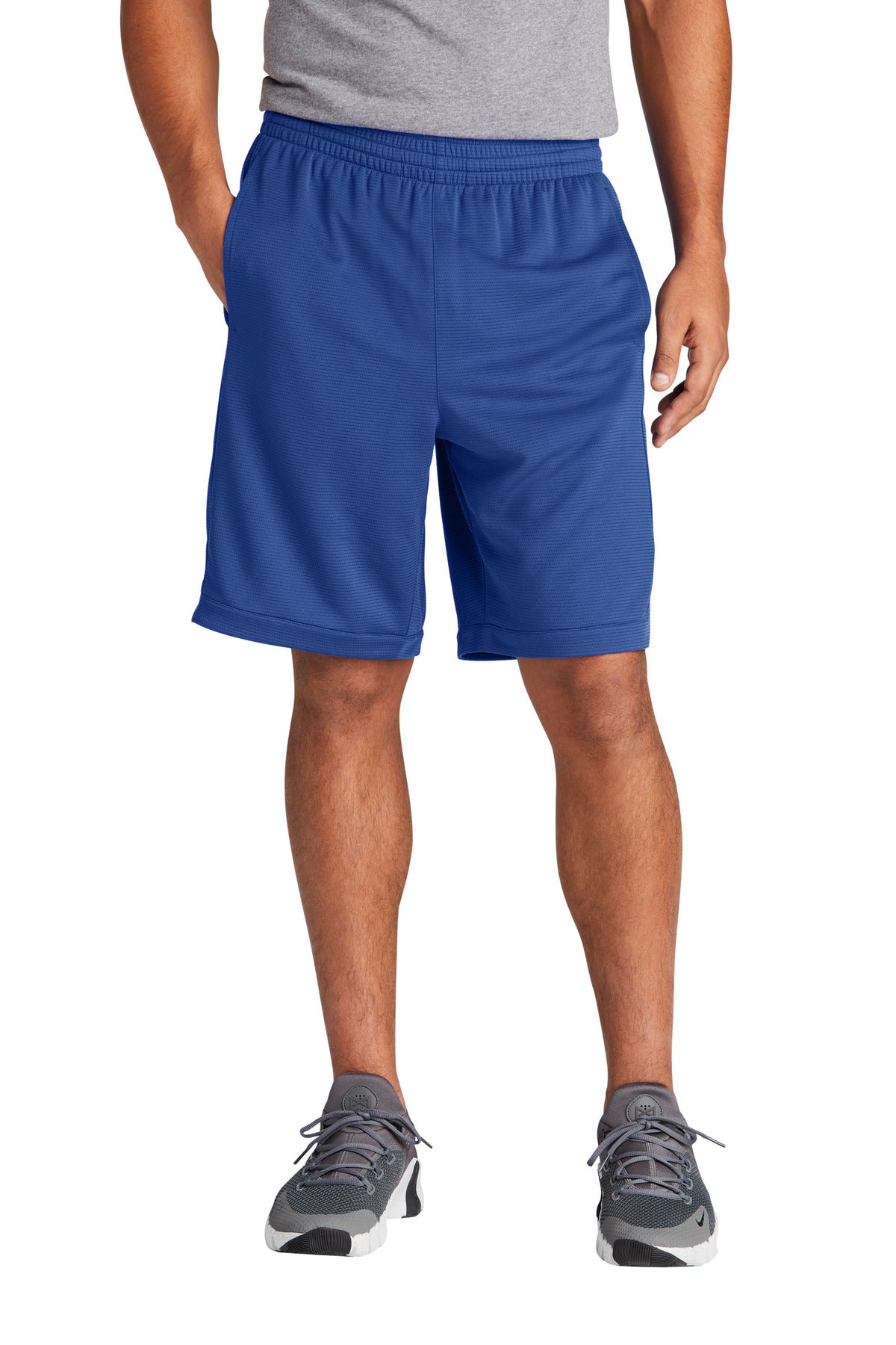 Custom logo Sport-Tek® PosiCharge® Position Short with Pockets ST575 in True Royal
