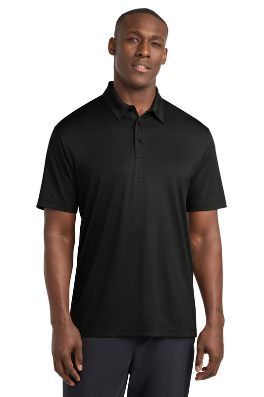 Custom logo Sport-Tek® Embossed PosiCharge® Tough Polo®. ST630 in Black