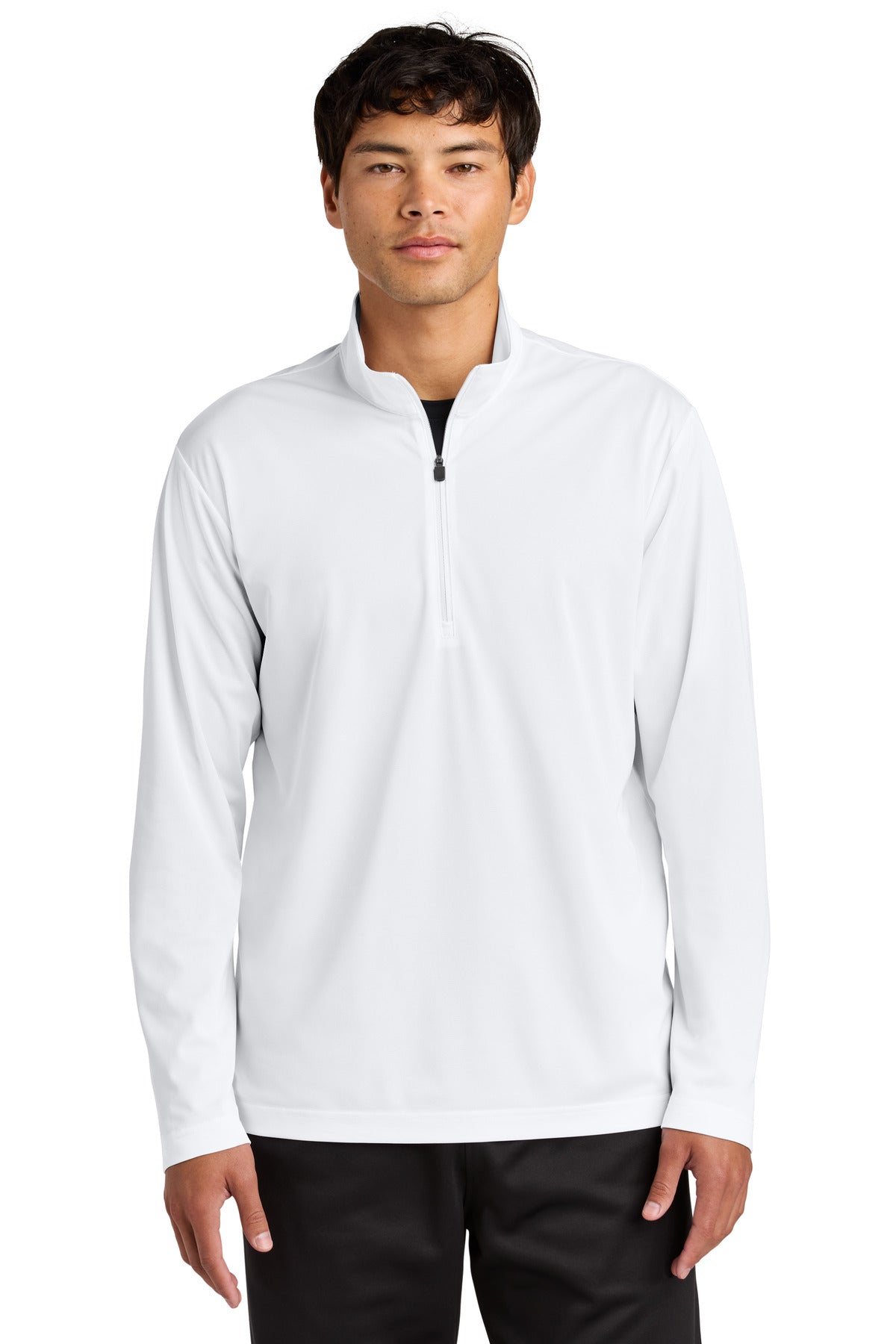 Custom logo Sport-Tek® Micropique Sport-Wick® 1/4-Zip ST672 in White