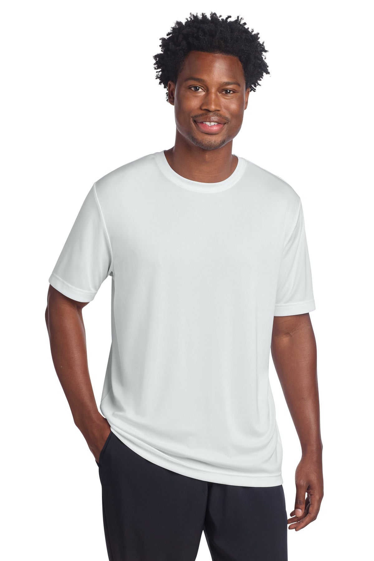Custom logo Sport-Tek® PosiCharge® Re-Compete Tee ST720 in White